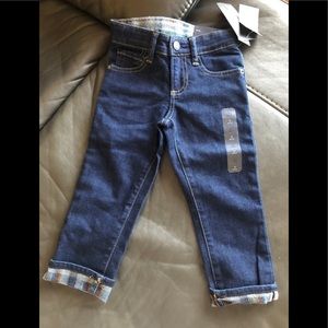 Toddler flannel detail jeans